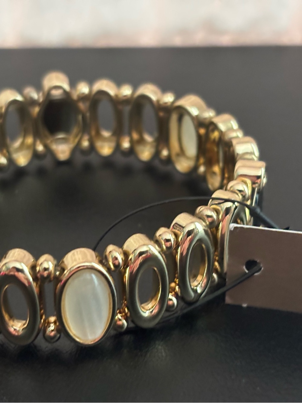 Chico's Gold Tone Bracelet with Mother-of-Pearl Accents